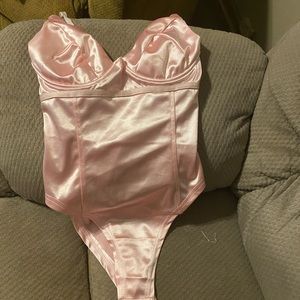 Satin corset bodysuit